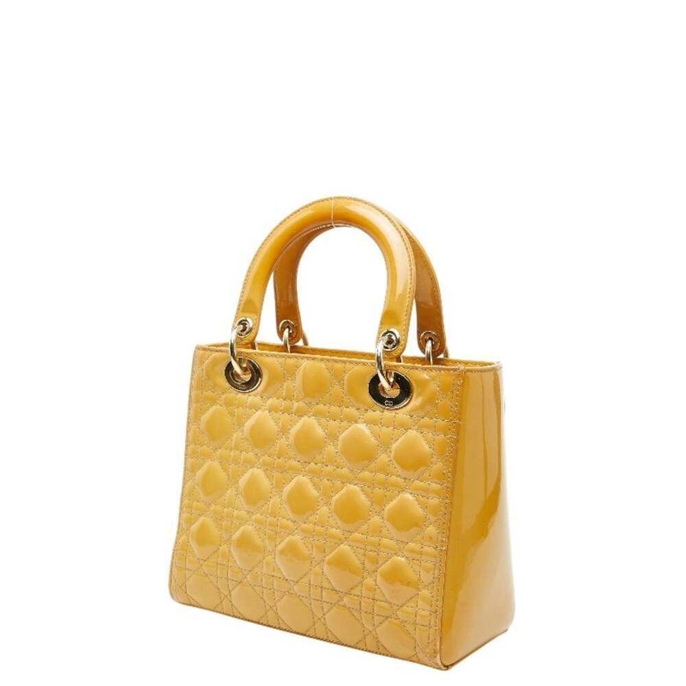 CHRISTIAN DIOR Yellow Leather Shoulder Bag - Picture 2 of 12